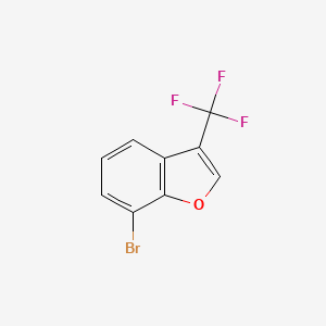 molecular formula C9H4BrF3O B2916759 7-Bromo-3-(trifluoromethyl)benzofuran CAS No. 1824663-62-8