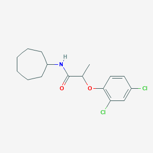 molecular formula C16H21Cl2NO2 B291676 N-cycloheptyl-2-(2,4-dichlorophenoxy)propanamide 