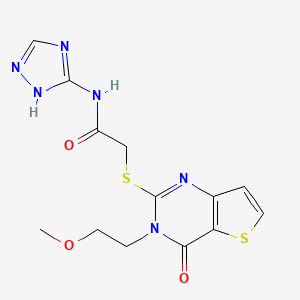 molecular formula C13H14N6O3S2 B2916765 N-(3-chlorophenyl)-3-[3-(4-ethylphenyl)-7-oxoisoxazolo[4,5-d]pyrimidin-6(7H)-yl]propanamide CAS No. 1115976-46-9
