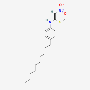 molecular formula C19H30N2O2S B2916766 4-decyl-N-[(Z)-1-(methylsulfanyl)-2-nitroethenyl]aniline CAS No. 866152-34-3