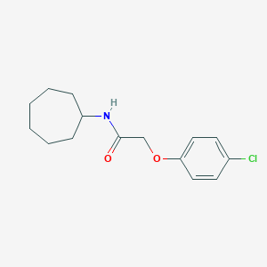 molecular formula C15H20ClNO2 B291677 2-(4-chlorophenoxy)-N-cycloheptylacetamide 