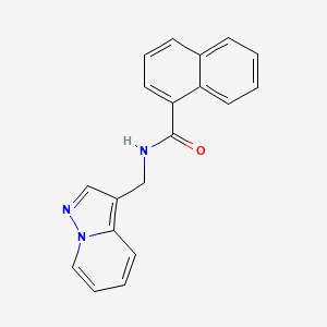 molecular formula C19H15N3O B2916777 N-(吡唑并[1,5-a]吡啶-3-基甲基)-1-萘甲酰胺 CAS No. 1396707-20-2