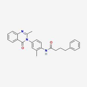 molecular formula C26H25N3O2 B2916781 N-[2-methyl-4-(2-methyl-4-oxoquinazolin-3-yl)phenyl]-4-phenylbutanamide CAS No. 903308-99-6