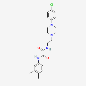 molecular formula C22H27ClN4O2 B2916784 N1-(2-(4-(4-氯苯基)哌嗪-1-基)乙基)-N2-(3,4-二甲苯基)草酰胺 CAS No. 1049397-99-0