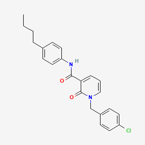 molecular formula C23H23ClN2O2 B2916788 N-(4-butylphenyl)-1-[(4-chlorophenyl)methyl]-2-oxo-1,2-dihydropyridine-3-carboxamide CAS No. 946246-41-9