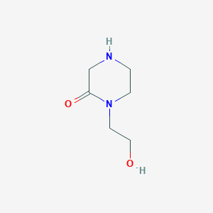 molecular formula C6H12N2O2 B2916797 1-(2-羟乙基)哌嗪-2-酮 CAS No. 59702-23-7