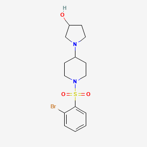 1-(1-((2-Bromophenyl)sulfonyl)piperidin-4-yl)pyrrolidin-3-ol