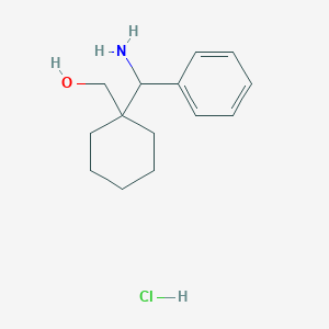 molecular formula C14H22ClNO B2916803 {1-[Amino(phenyl)methyl]cyclohexyl}methanol hydrochloride CAS No. 1909337-14-9