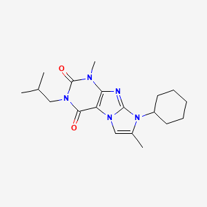 8-cyclohexyl-3-isobutyl-1,7-dimethyl-1H-imidazo[2,1-f]purine-2,4(3H,8H)-dione