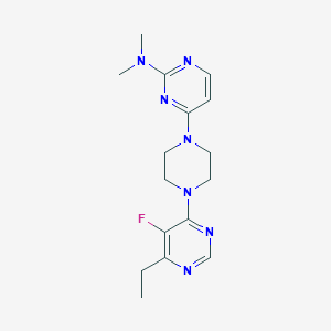 molecular formula C16H22FN7 B2916807 4-[4-(6-Ethyl-5-fluoropyrimidin-4-yl)piperazin-1-yl]-N,N-dimethylpyrimidin-2-amine CAS No. 2415503-28-3