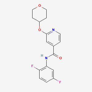 molecular formula C17H16F2N2O3 B2916814 N-(2,5-二氟苯基)-2-((四氢-2H-吡喃-4-基)氧代)异烟酰胺 CAS No. 2034362-94-0