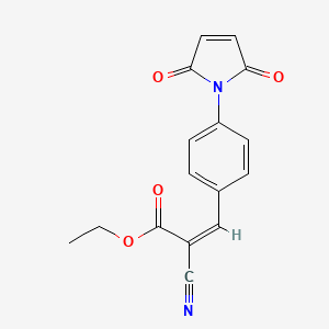 molecular formula C16H12N2O4 B2916815 Ethyl (Z)-2-cyano-3-[4-(2,5-dioxopyrrol-1-yl)phenyl]prop-2-enoate CAS No. 326020-32-0