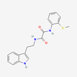 molecular formula C19H19N3O2S B2916816 N1-(2-(1H-indol-3-yl)ethyl)-N2-(2-(methylthio)phenyl)oxalamide CAS No. 941998-91-0