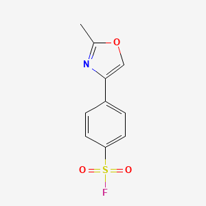 molecular formula C10H8FNO3S B2916823 4-(2-Methyl-1,3-oxazol-4-yl)benzenesulfonyl fluoride CAS No. 2138408-99-6