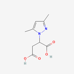 molecular formula C9H12N2O4 B2916829 2-(3,5-dimethyl-1H-pyrazol-1-yl)butanedioic acid CAS No. 60706-58-3