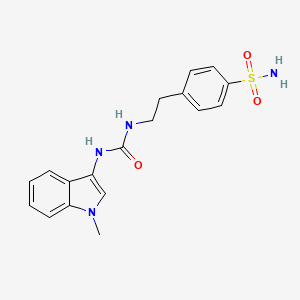 molecular formula C18H20N4O3S B2916841 4-(2-(3-(1-methyl-1H-indol-3-yl)ureido)ethyl)benzenesulfonamide CAS No. 899947-21-8