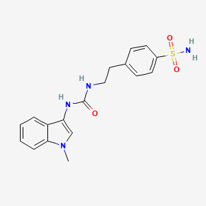 molecular formula C18H20N4O3S B2916841 4-(2-(3-(1-甲基-1H-吲哚-3-基)脲基)乙基)苯磺酰胺 CAS No. 899947-21-8