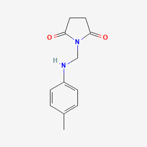 molecular formula C12H14N2O2 B2916842 1-((对甲苯胺基)甲基)吡咯烷-2,5-二酮 CAS No. 63384-02-1