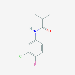 molecular formula C10H11ClFNO B291685 N-(3-chloro-4-fluorophenyl)-2-methylpropanamide 