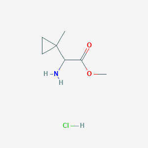molecular formula C7H14ClNO2 B2916851 Methyl 2-amino-2-(1-methylcyclopropyl)acetate hydrochloride CAS No. 2171788-10-4