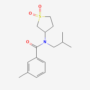 molecular formula C16H23NO3S B2916853 N-(1,1-dioxidotetrahydrothiophen-3-yl)-N-isobutyl-3-methylbenzamide CAS No. 898413-17-7