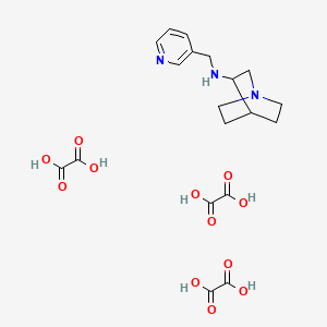 molecular formula C19H25N3O12 B2916857 N-(3-pyridinylmethyl)quinuclidin-3-amine triethanedioate CAS No. 1609401-35-5