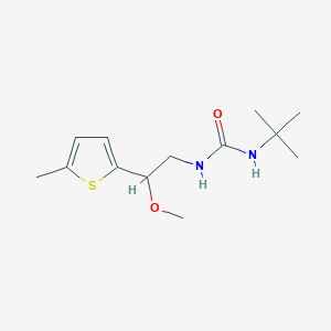molecular formula C13H22N2O2S B2916860 1-(Tert-butyl)-3-(2-methoxy-2-(5-methylthiophen-2-yl)ethyl)urea CAS No. 1448065-48-2