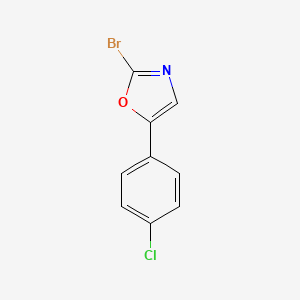 molecular formula C9H5BrClNO B2916868 2-Bromo-5-(4-chlorophenyl)oxazole CAS No. 1895362-03-4