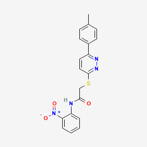 molecular formula C19H16N4O3S B2916869 N-(2-硝基苯基)-2-((6-(对甲苯基)吡哒嗪-3-基)硫代)乙酰胺 CAS No. 899740-39-7