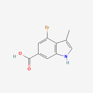 molecular formula C10H8BrNO2 B2916880 4-bromo-3-methyl-1H-indole-6-carboxylic acid CAS No. 1360890-98-7