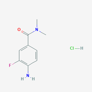 molecular formula C9H12ClFN2O B2916898 4-氨基-3-氟-N,N-二甲基苯甲酰胺盐酸盐 CAS No. 2126162-25-0