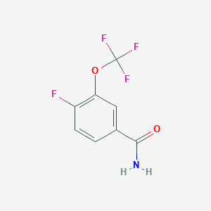 molecular formula C8H5F4NO2 B2916906 4-Fluoro-3-(trifluoromethoxy)benzamide CAS No. 1206593-25-0