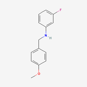3-fluoro-N-[(4-methoxyphenyl)methyl]aniline