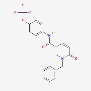 1-benzyl-6-oxo-N-[4-(trifluoromethoxy)phenyl]-1,6-dihydro-3-pyridinecarboxamide