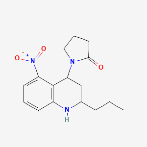 molecular formula C16H21N3O3 B2916939 1-(5-Nitro-2-propyl-1,2,3,4-tetrahydroquinolin-4-yl)pyrrolidin-2-one CAS No. 243467-95-0