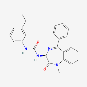 1-(1-methyl-2-oxo-5-phenyl-2,3-dihydro-1H-1,4-diazepin-3-yl)-3-(3-ethylphenyl)urea