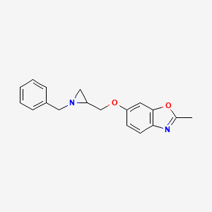 molecular formula C18H18N2O2 B2916942 6-[(1-Benzylaziridin-2-yl)methoxy]-2-methyl-1,3-benzoxazole CAS No. 2411219-85-5