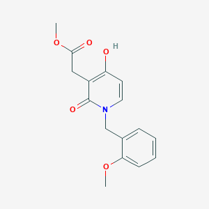 molecular formula C16H17NO5 B2916944 Methyl 2-[4-hydroxy-1-(2-methoxybenzyl)-2-oxo-1,2-dihydro-3-pyridinyl]acetate CAS No. 477890-13-4