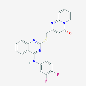 2-[[4-(3,4-Difluoroanilino)quinazolin-2-yl]sulfanylmethyl]pyrido[1,2-a]pyrimidin-4-one