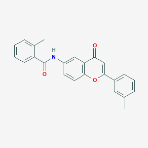 molecular formula C24H19NO3 B2916948 2-甲基-N-[2-(3-甲基苯基)-4-氧代-4H-色满-6-基]苯甲酰胺 CAS No. 923131-58-2