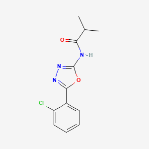 molecular formula C12H12ClN3O2 B2916949 N-(5-(2-chlorophenyl)-1,3,4-oxadiazol-2-yl)isobutyramide CAS No. 941872-16-8