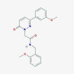 molecular formula C21H21N3O4 B2916951 N-[(2-methoxyphenyl)methyl]-2-[3-(3-methoxyphenyl)-6-oxopyridazin-1-yl]acetamide CAS No. 899990-58-0