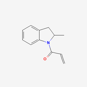 molecular formula C12H13NO B2916953 1-(2-甲基-2,3-二氢吲哚-1-基)丙-2-烯-1-酮 CAS No. 1155976-96-7