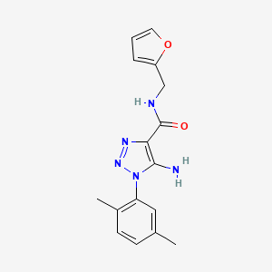 molecular formula C16H17N5O2 B2916954 5-氨基-1-(2,5-二甲苯基)-N-(呋喃-2-基甲基)-1H-1,2,3-三唑-4-甲酰胺 CAS No. 953850-12-9