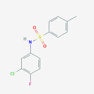 molecular formula C13H11ClFNO2S B291696 N-(3-chloro-4-fluorophenyl)-4-methylbenzenesulfonamide 