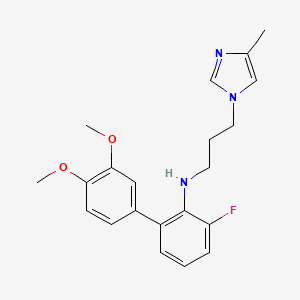 molecular formula C21H24FN3O2 B2916965 Glutaminyl Cyclase Inhibitor 1 CAS No. 2110449-60-8