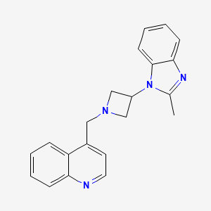 molecular formula C21H20N4 B2916974 4-[[3-(2-Methylbenzimidazol-1-yl)azetidin-1-yl]methyl]quinoline CAS No. 2415517-48-3
