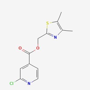 molecular formula C12H11ClN2O2S B2916981 (4,5-Dimethyl-1,3-thiazol-2-YL)methyl 2-chloropyridine-4-carboxylate CAS No. 1436049-12-5
