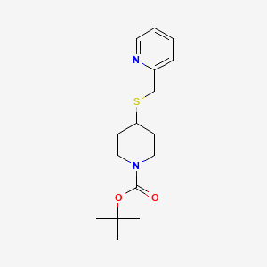 molecular formula C16H24N2O2S B2916993 tert-Butyl 4-((pyridin-2-ylmethyl)thio)piperidine-1-carboxylate CAS No. 1353971-76-2