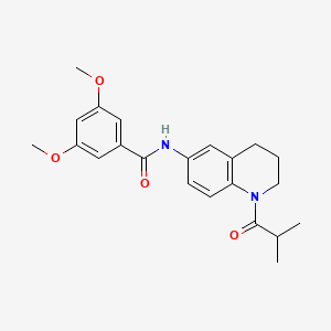 molecular formula C22H26N2O4 B2917002 N-(1-isobutyryl-1,2,3,4-tetrahydroquinolin-6-yl)-3,5-dimethoxybenzamide CAS No. 1005292-68-1